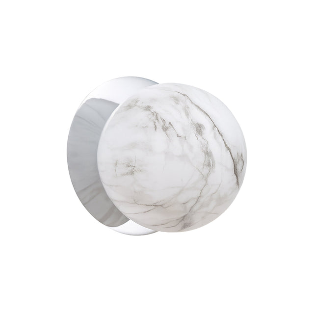 Odessa Small LED Wall Light 8.5W 3000K Marble Opal & Chrome - LM002WL010