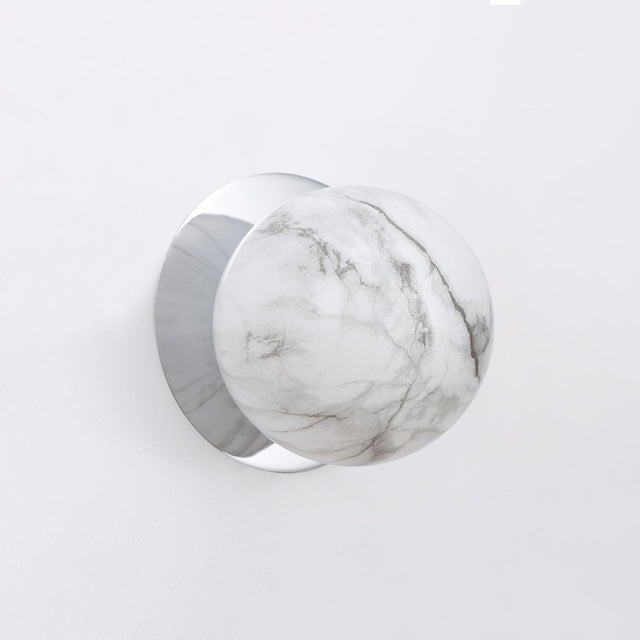 Odessa Small LED Wall Light 8.5W 3000K Marble Opal & Chrome - LM002WL010
