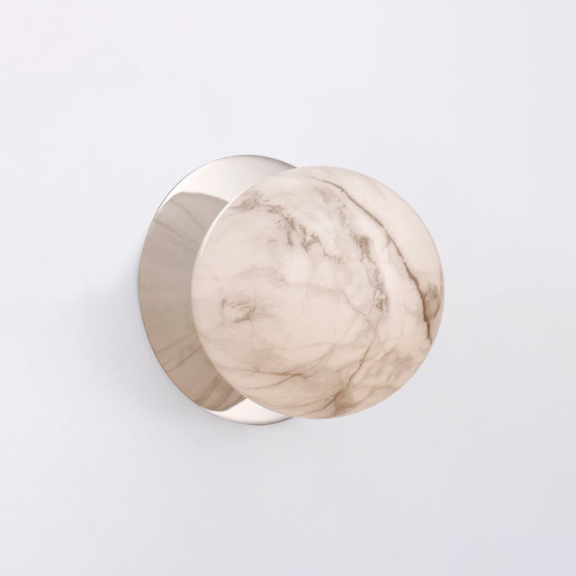 Odessa Small LED Wall Light 8.5W 3000K Marble Opal & Chrome - LM002WL010