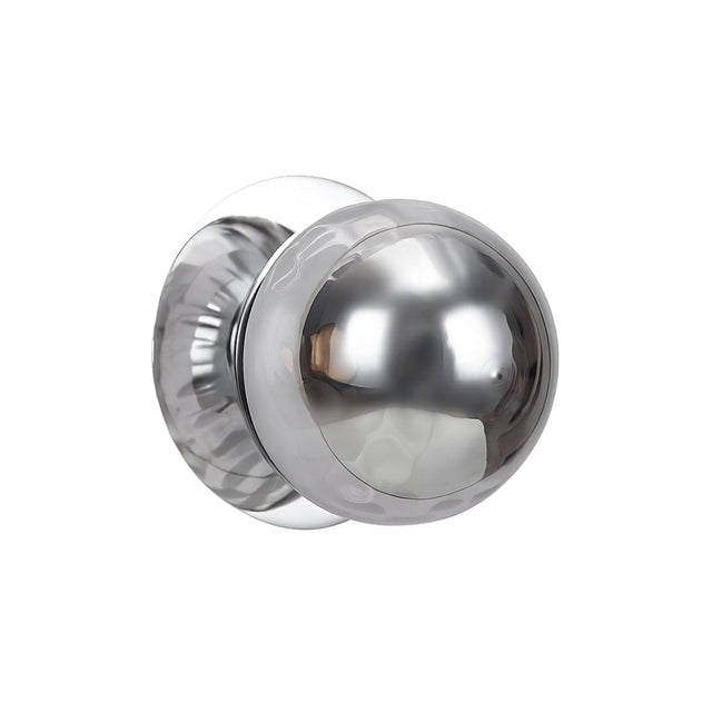 Odessa Small Molten Ripple LED Wall Light 8.5W 3000K Smoky & Chrome - LM002WL011