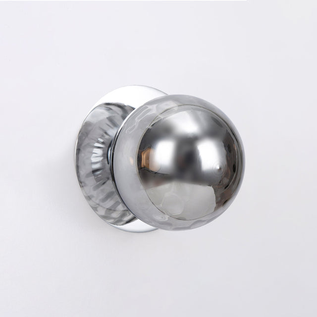 Odessa Small Molten Ripple LED Wall Light 8.5W 3000K Smoky & Chrome - LM002WL011