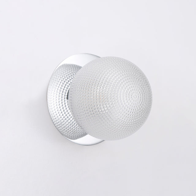 Odessa Small Diamond Cut LED Wall Light 8.5W 3000K Clear & Chrome - LM002WL012