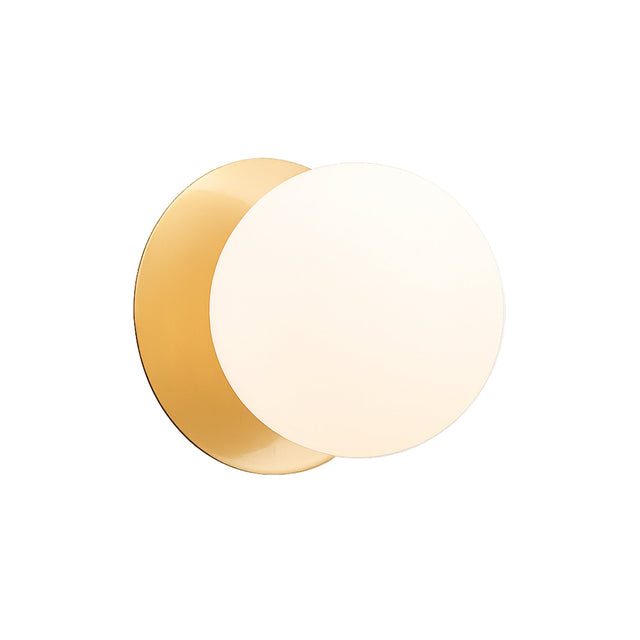 Odessa Small LED Wall Light 8.5W 3000K Frosted Opal & Brass - LM002WL013
