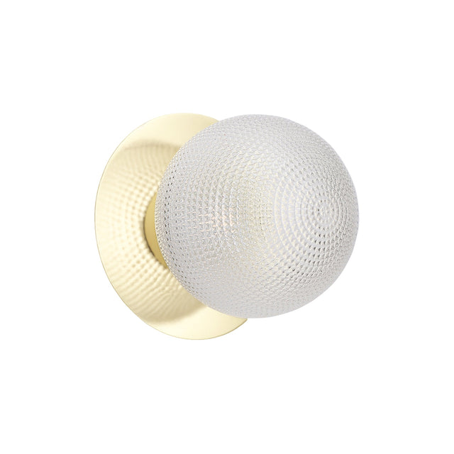 Odessa Small Diamond Cut LED Wall Light 8.5W 3000K Clear & Gold - LM002WL020