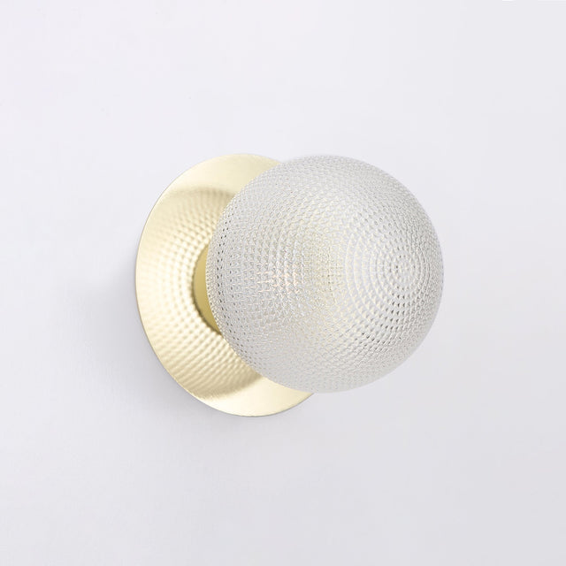 Odessa Small Diamond Cut LED Wall Light 8.5W 3000K Clear & Gold - LM002WL020