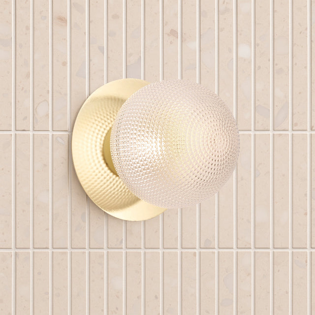 Odessa Small Diamond Cut LED Wall Light 8.5W 3000K Clear & Gold - LM002WL020