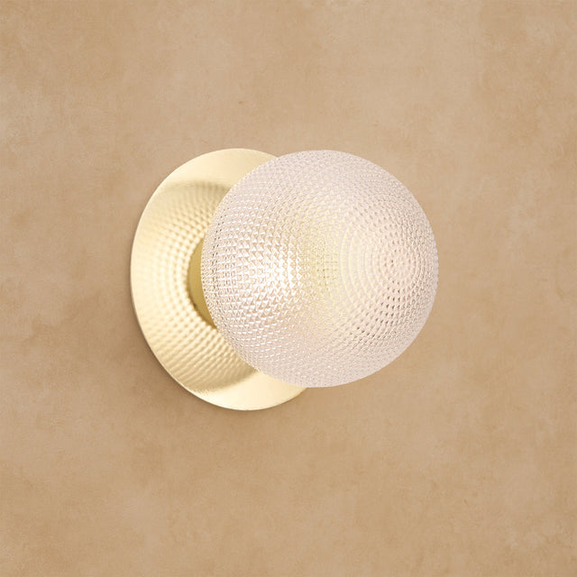 Odessa Small Diamond Cut LED Wall Light 8.5W 3000K Clear & Gold - LM002WL020