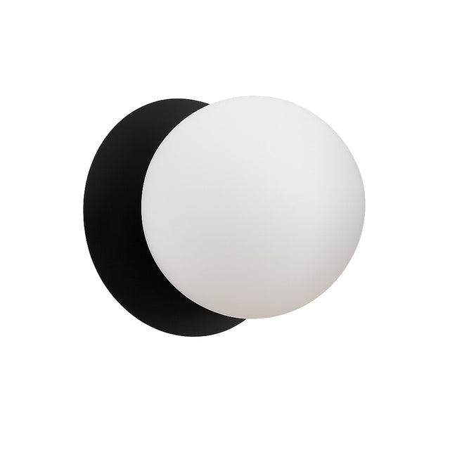 Odessa Large LED Wall Light 8.5W 3000K Frosted Opal & Matt Black - LM002WL021