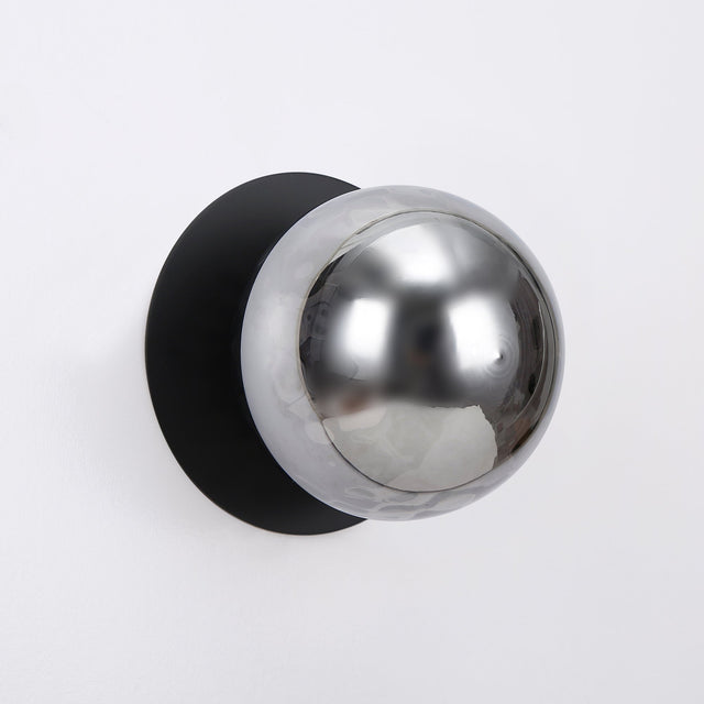 Odessa Large Molten Ripple LED Wall Light 8.5W 3000K Smoky & Matt Black - LM002WL023