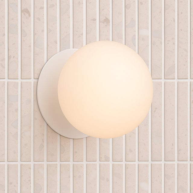 Odessa Large LED Wall Light 8.5W 3000K Frosted Opal & Matt White - LM002WL025