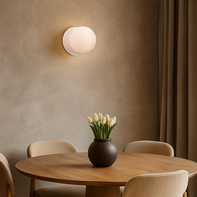 Odessa Large LED Wall Light 8.5W 3000K Frosted Opal & Matt White - LM002WL025