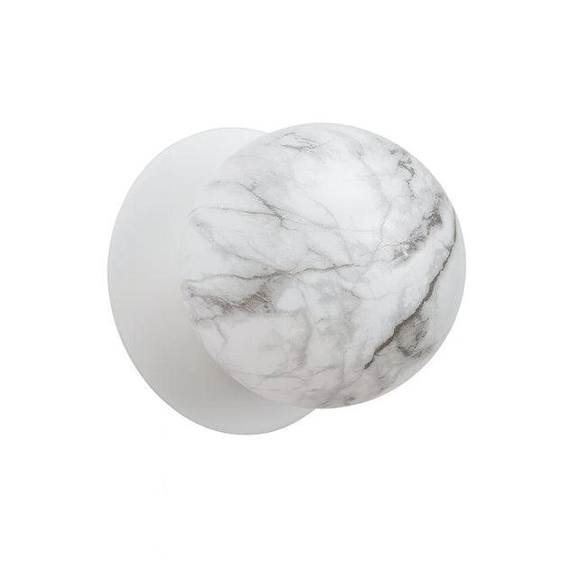 Odessa Large LED Wall Light 8.5W 3000K Marble Opal & Matt White - LM002WL026
