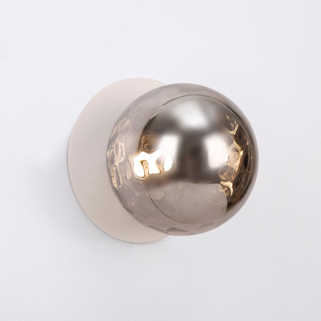 Odessa Large Molten Ripple LED Wall Light 8.5W 3000K Smoky & Matt White - LM002WL027