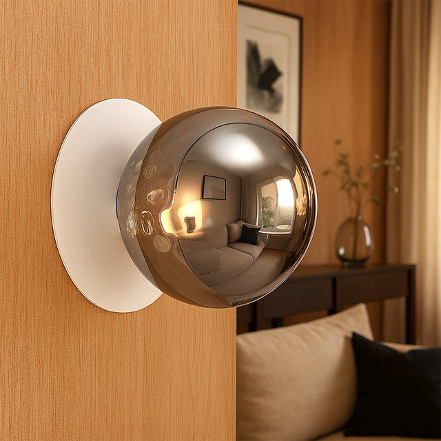 Odessa Large Molten Ripple LED Wall Light 8.5W 3000K Smoky & Matt White - LM002WL027