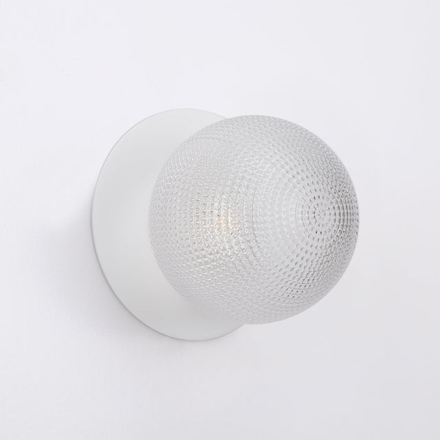 Odessa Large Diamond Cut LED Wall Light 8.5W 3000K Clear & Matt White - LM002WL028