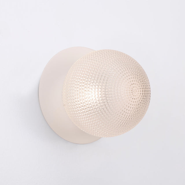 Odessa Large Diamond Cut LED Wall Light 8.5W 3000K Clear & Matt White - LM002WL028