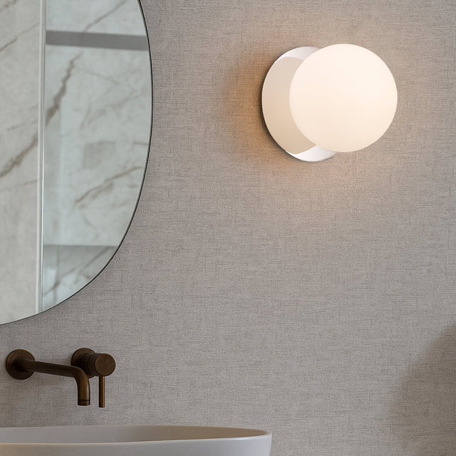 Odessa Large LED Wall Light 8.5W 3000K Frosted Opal & Chrome - LM002WL029