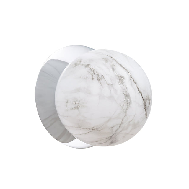 Odessa Large LED Wall Light 8.5W 3000K Marble Opal & Chrome - LM002WL030