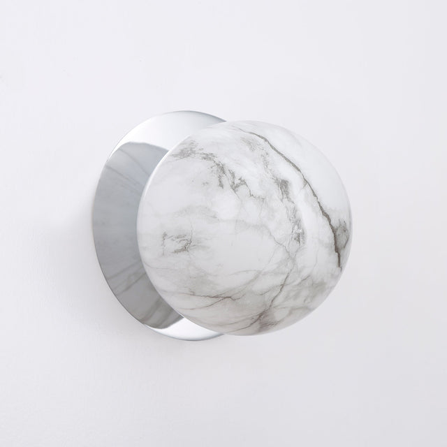 Odessa Large LED Wall Light 8.5W 3000K Marble Opal & Chrome - LM002WL030
