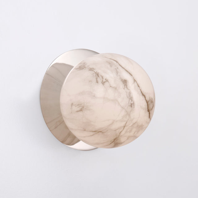 Odessa Large LED Wall Light 8.5W 3000K Marble Opal & Chrome - LM002WL030