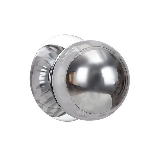Odessa Large Molten Ripple LED Wall Light 8.5W 3000K Smoky & Chrome - LM002WL031