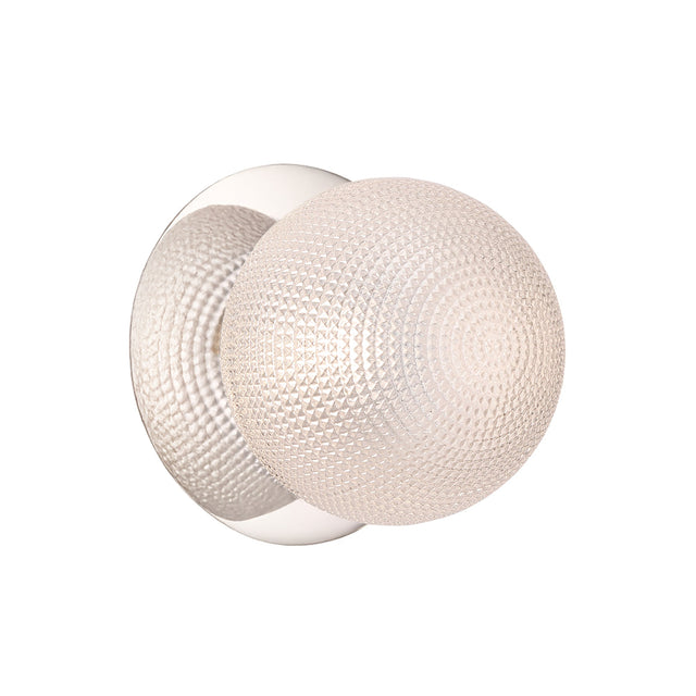 Odessa Large Diamond Cut LED Wall Light 8.5W 3000K Clear & Chrome - LM002WL032