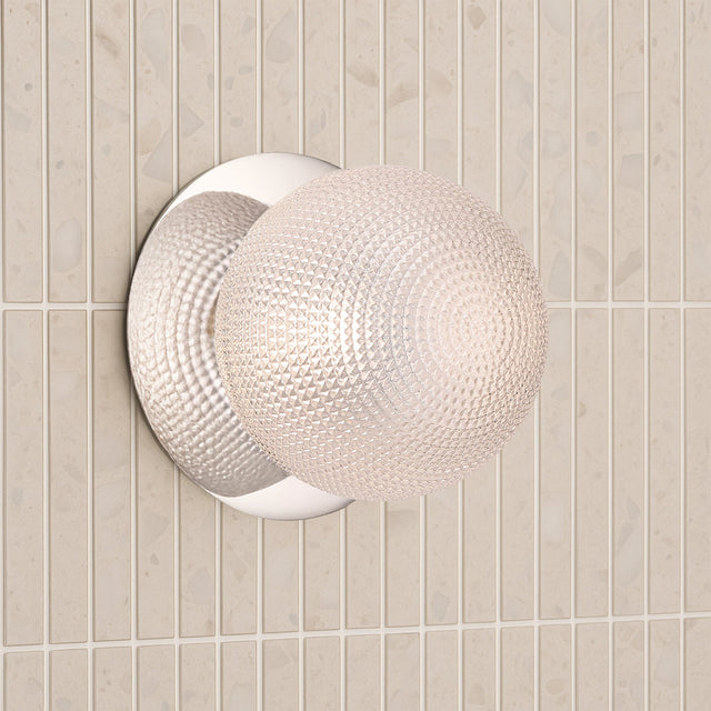 Odessa Large Diamond Cut LED Wall Light 8.5W 3000K Clear & Chrome - LM002WL032
