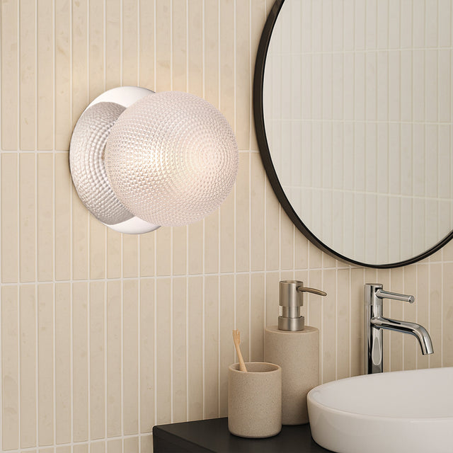 Odessa Large Diamond Cut LED Wall Light 8.5W 3000K Clear & Chrome - LM002WL032