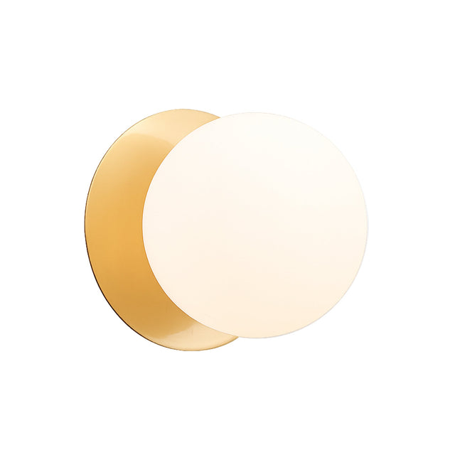Odessa Large LED Wall Light 8.5W 3000K Frosted Opal & Brass - LM002WL033