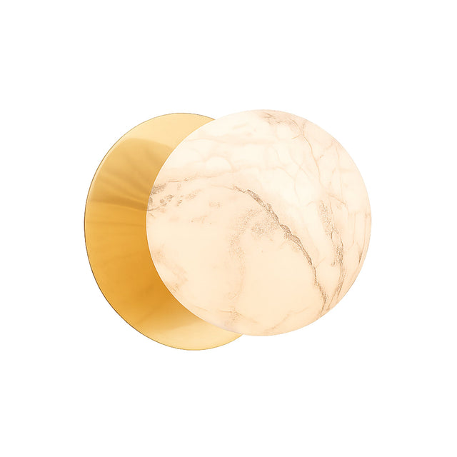 Odessa Large LED Wall Light 8.5W 3000K Marble Opal & Brass - LM002WL034