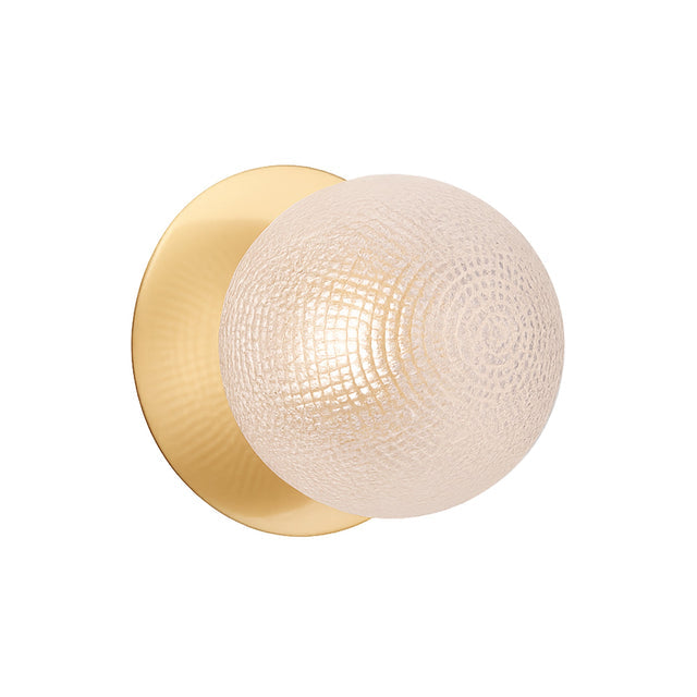 Odessa Large Diamond Cut LED Wall Light 8.5W 3000K Clear & Brass - LM002WL036