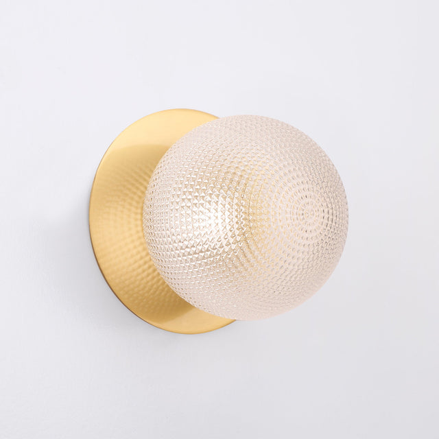 Odessa Large Diamond Cut LED Wall Light 8.5W 3000K Clear & Brass - LM002WL036
