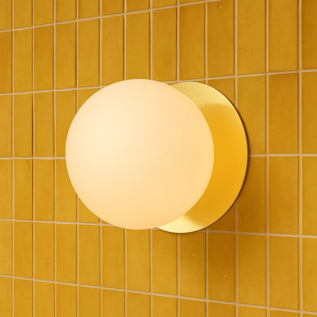 Odessa Large LED Wall Light 8.5W 3000K Frosted Opal & Gold - LM002WL037