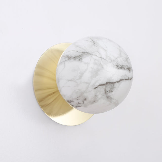 Odessa Large LED Wall Light 8.5W 3000K Marble Opal & Gold - LM002WL038