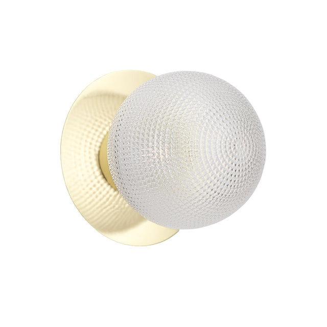Odessa Large Diamond Cut LED Wall Light 8.5W 3000K Clear & Gold - LM002WL040
