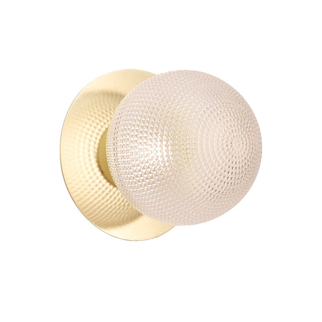 Odessa Large Diamond Cut LED Wall Light 8.5W 3000K Clear & Gold - LM002WL040