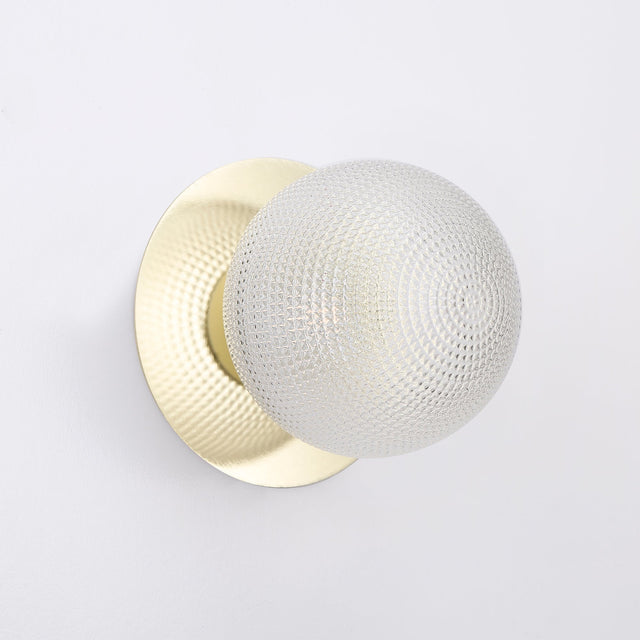 Odessa Large Diamond Cut LED Wall Light 8.5W 3000K Clear & Gold - LM002WL040