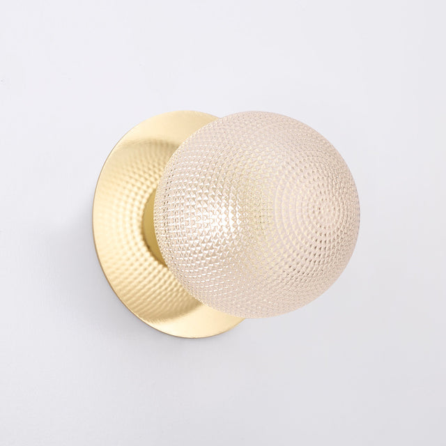 Odessa Large Diamond Cut LED Wall Light 8.5W 3000K Clear & Gold - LM002WL040