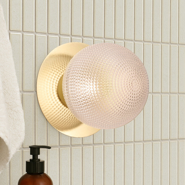 Odessa Large Diamond Cut LED Wall Light 8.5W 3000K Clear & Gold - LM002WL040