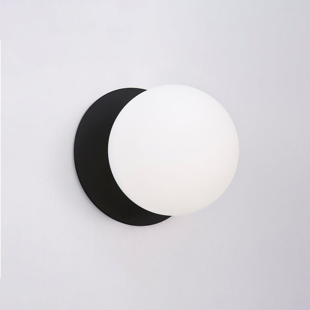 Odessa Small LED Wall Light 8.5W 4000K Frosted Opal & Matt Black - LM002WL041