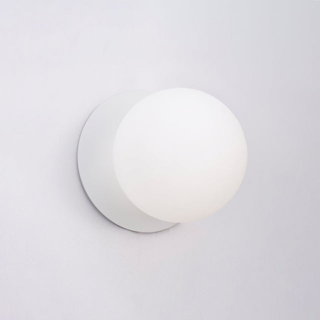 Odessa Small LED Wall Light 8.5W 4000K Frosted Opal & Matt White - LM002WL045