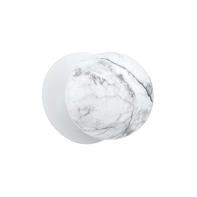 Odessa Small LED Wall Light 8.5W 4000K Marble Opal & Matt White - LM002WL046