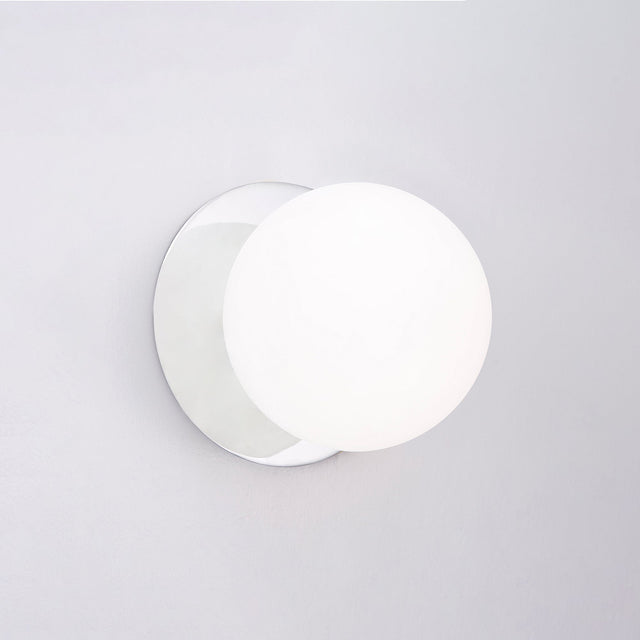 Odessa Small LED Wall Light 8.5W 4000K Frosted Opal & Chrome - LM002WL049