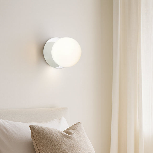 Odessa Small LED Wall Light 8.5W 4000K Frosted Opal & Chrome - LM002WL049