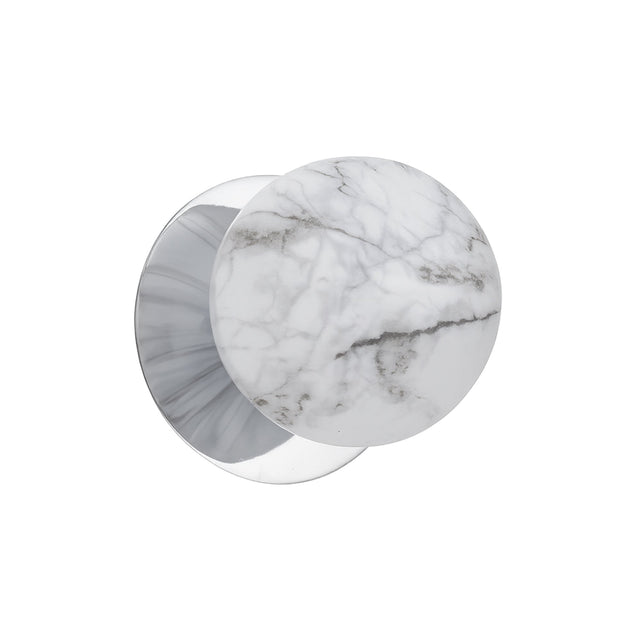 Odessa Small LED Wall Light 8.5W 4000K Marble Opal & Chrome - LM002WL050