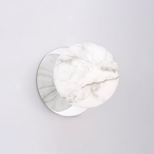 Odessa Small LED Wall Light 8.5W 4000K Marble Opal & Chrome - LM002WL050