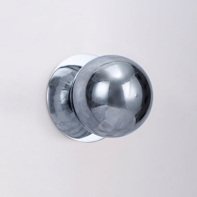 Odessa Small Molten Ripple LED Wall Light 8.5W 4000K Smoky & Chrome - LM002WL051