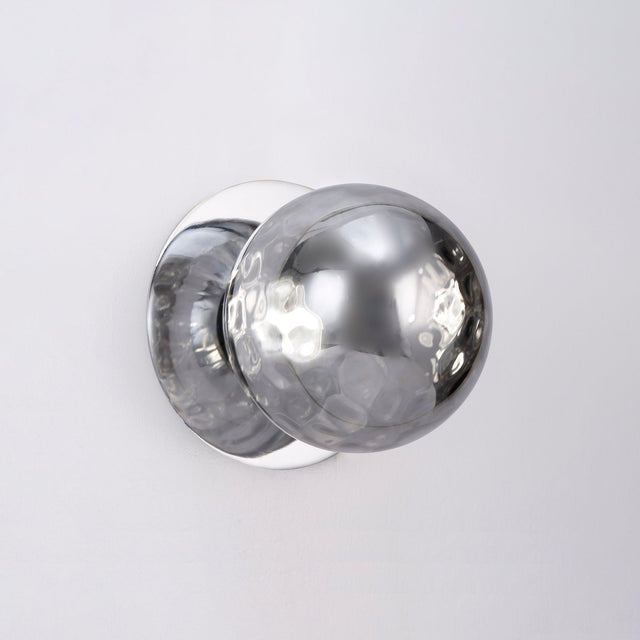 Odessa Small Molten Ripple LED Wall Light 8.5W 4000K Smoky & Chrome - LM002WL051