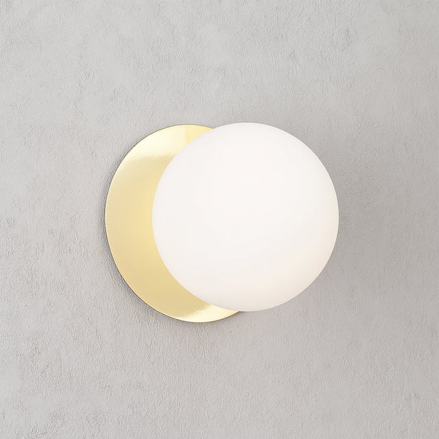 Odessa Small LED Wall Light 8.5W 4000K Frosted Opal & Gold - LM002WL057