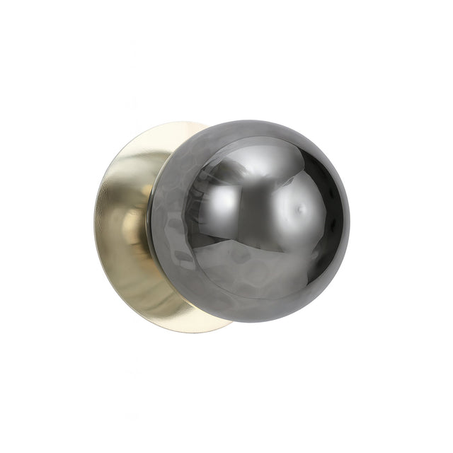 Odessa Small Molten Ripple LED Wall Light 8.5W 4000K Smoky & Gold - LM002WL059